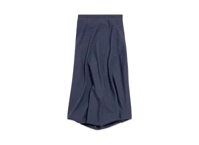 BALENCIAGA Women's Twisted Tailored Skirt "Dark Navy"