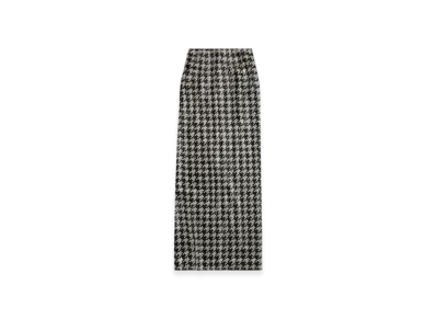 BALENCIAGA Women's Embroidered Maxi Skirt "Black Silver"