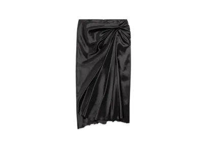 BALENCIAGA Women's Draped Skirt "Black"