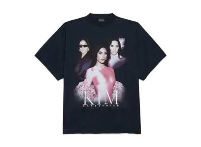 BALENCIAGA Kim K Oversized T-Shirt "Faded Black"
