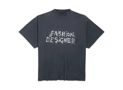 BALENCIAGA Fashion Designer Oversized T-Shirt "Faded Black"