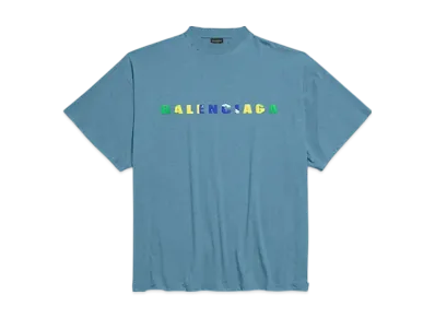 BALENCIAGA International T-Shirt Oversized "Gray Blue"