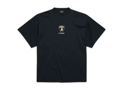 BALENCIAGA Automobili Lamborghini Men's Oversized T-Shirt "Faded Black"