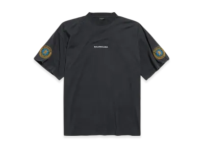 BALENCIAGA Men's Uniform Merch Oversized T-Shirt "Fade Black"