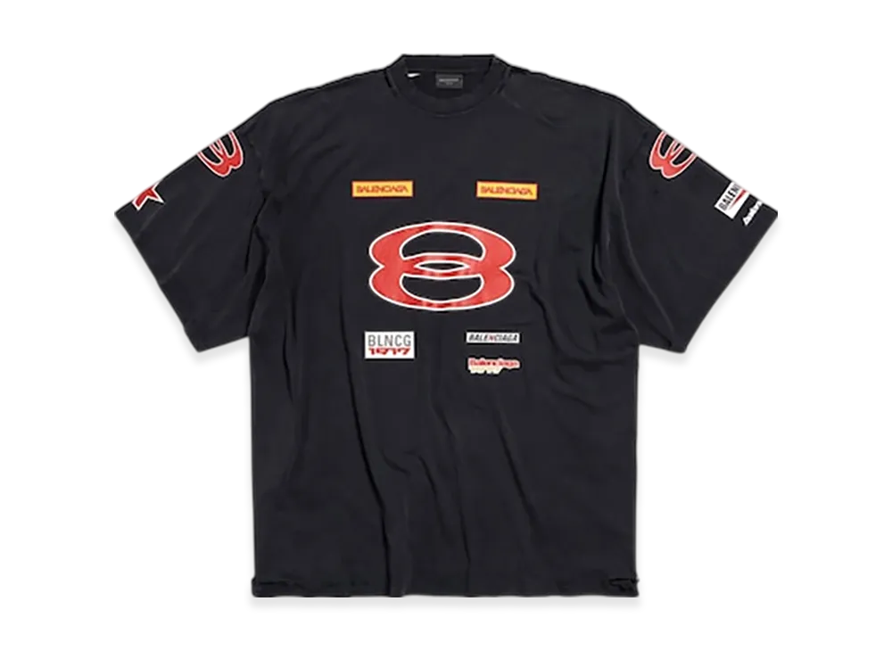 BALENCIAGA Sponsor Logos T-Shirt Oversize "Black"