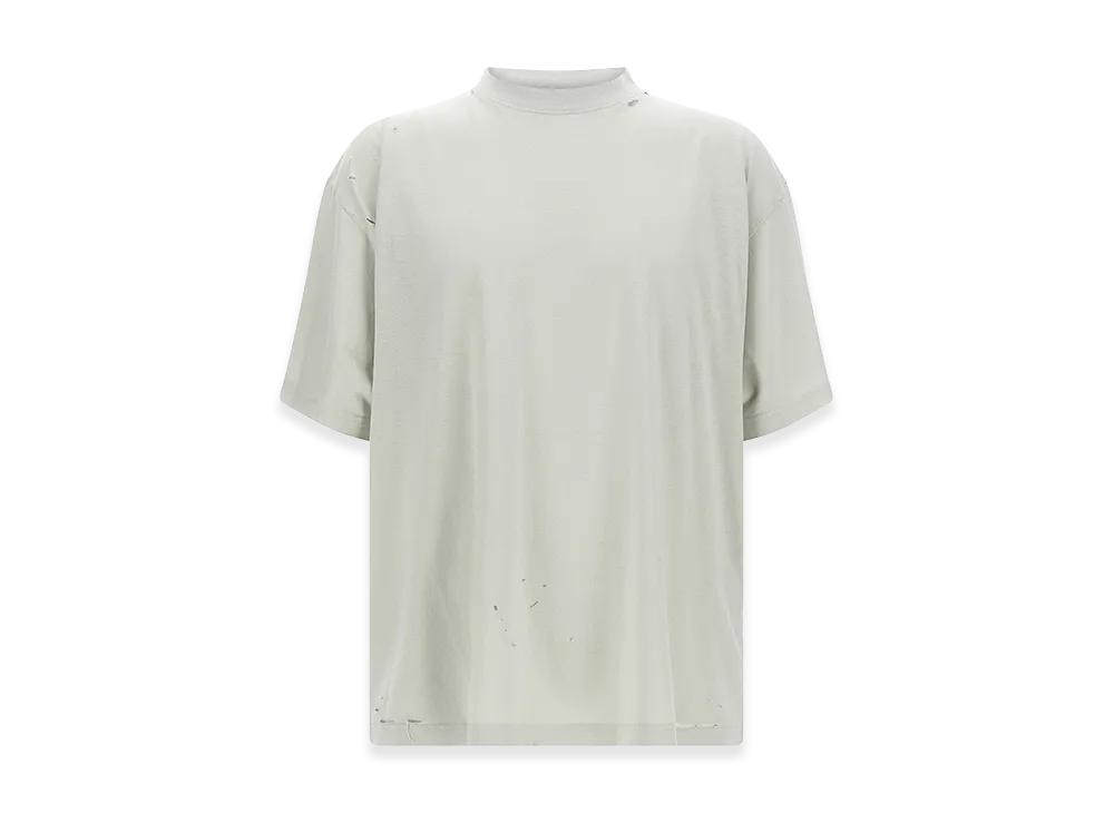 BALENCIAGA Women's Blackletter Script Oversized T-Shirt "White"