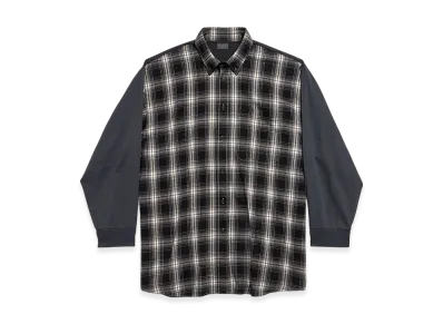 BALENCIAGA Men's Hybrid Overshirt "Black/Grey"