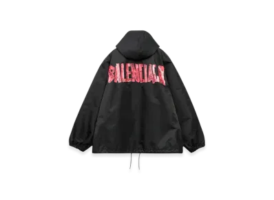 BALENCIAGA Back Logo Windbreaker Jacket "Black"