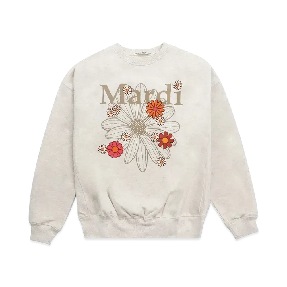 Mardi Mercredi Sweatshirt Flowermardi Blossom "OATMEAL TAUPE"