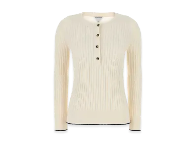 Bottega Veneta Women's Boucle Top "Ivory"