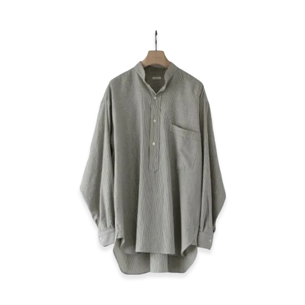 COMOLI C/CA Stripe Pullover Shirt "Stripe"