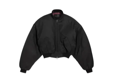 BALENCIAGA Women's Round Harrington Jacket "Black"
