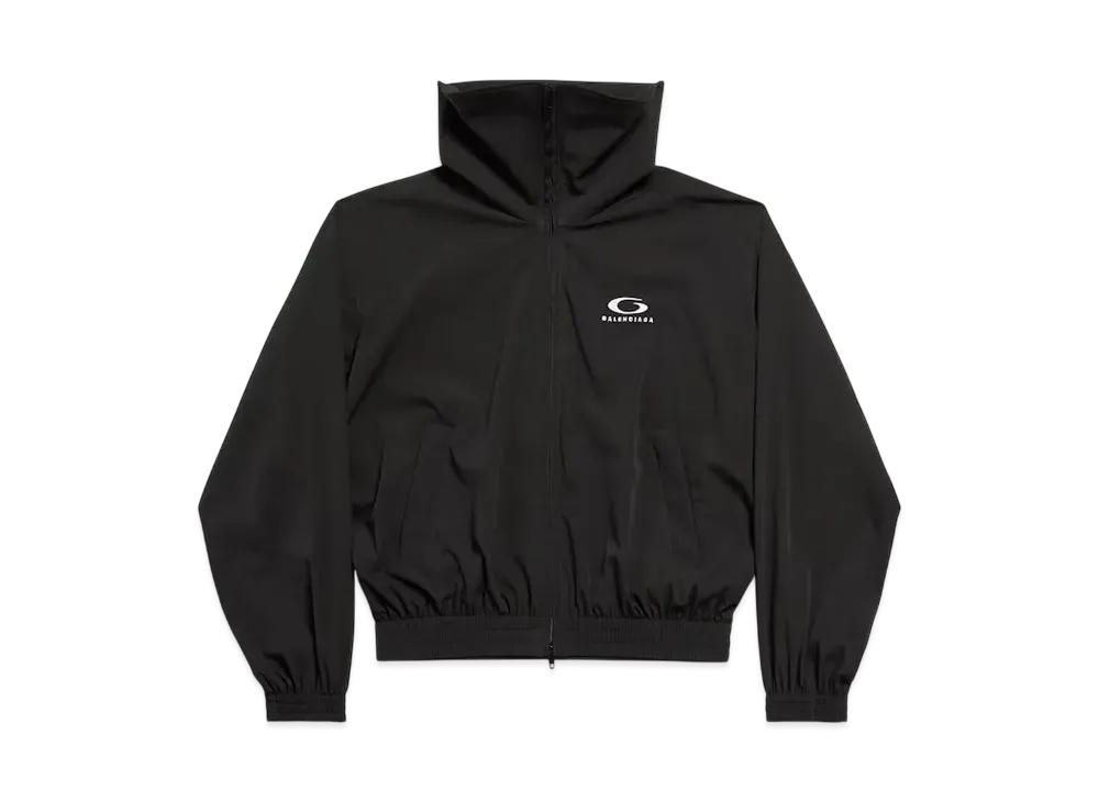 BALENCIAGA Women's High Collar Tracksuit Jacket "Black"