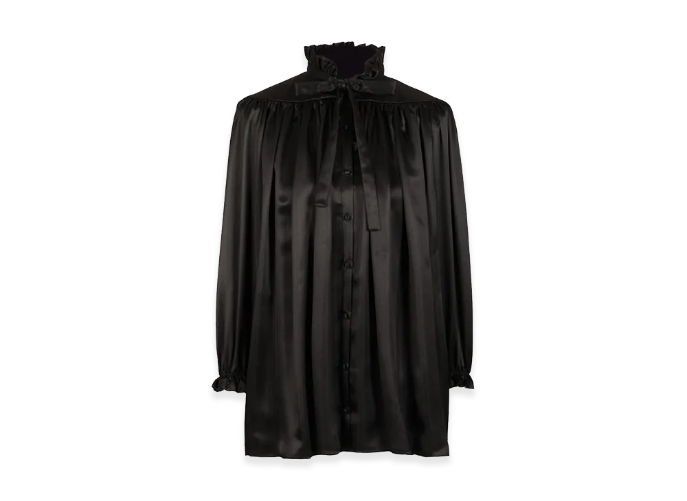 BALENCIAGA Women's Lace-Up Blouse "Black"