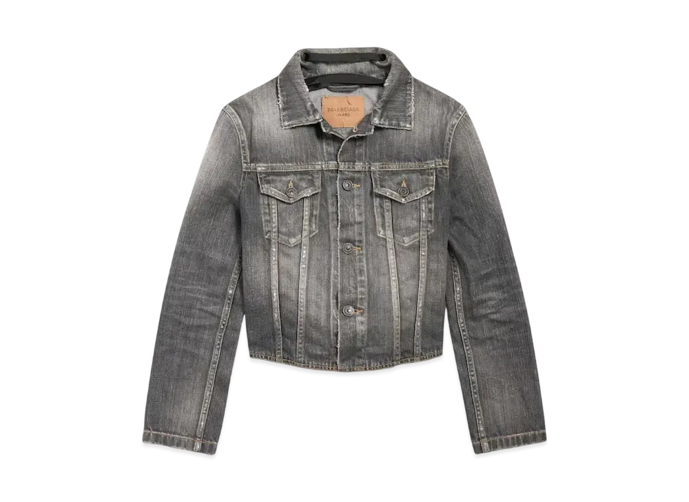 BALENCIAGA Women's Lace-Up Jacket "Dark Gray"