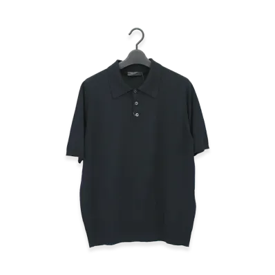 PRADA Polo M/C Lana Pettinata "Bleu"