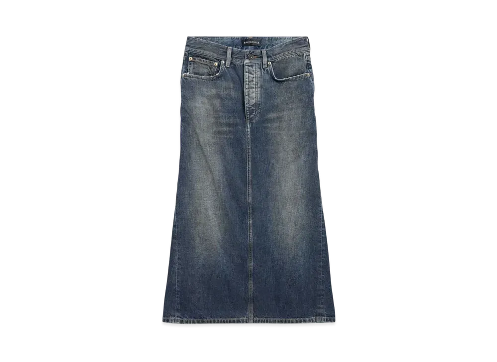 BALENCIAGA Women's Midi Skirt "Blue"