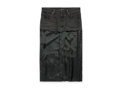 BALENCIAGA Ripped Off Skirt "Black"