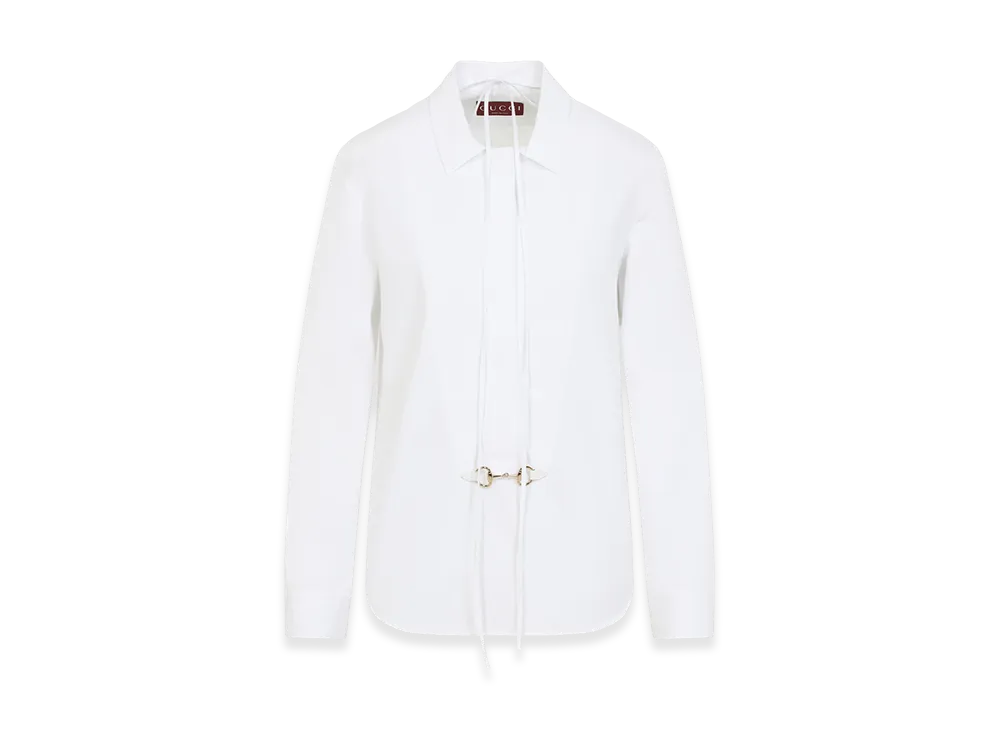 GUCCI Women's Horsebit Shirt "White"