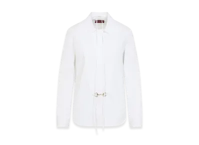 GUCCI Women's Horsebit Shirt "White"