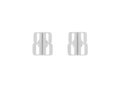 BALENCIAGA Nano XS Stud Earrings "Silver"