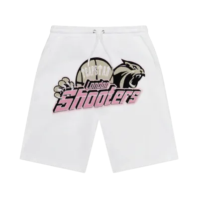 TRAPSTAR x SHOOTERS Chenille Short Set "White/Pink"