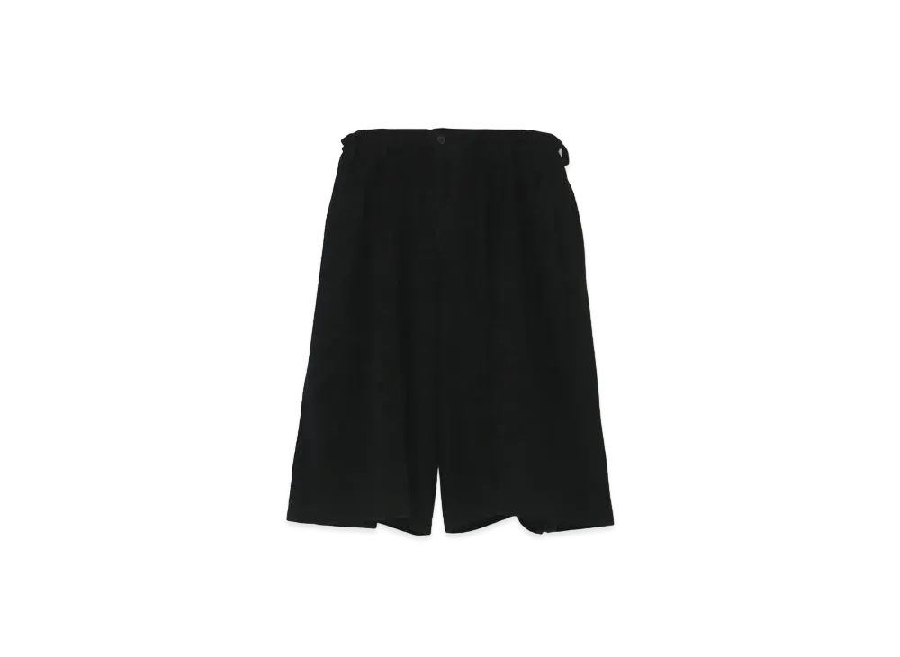 Yohji Yamamoto Pour Homme FRENCH TERRY WOOL PLAIN STITCH PANTS "Black"