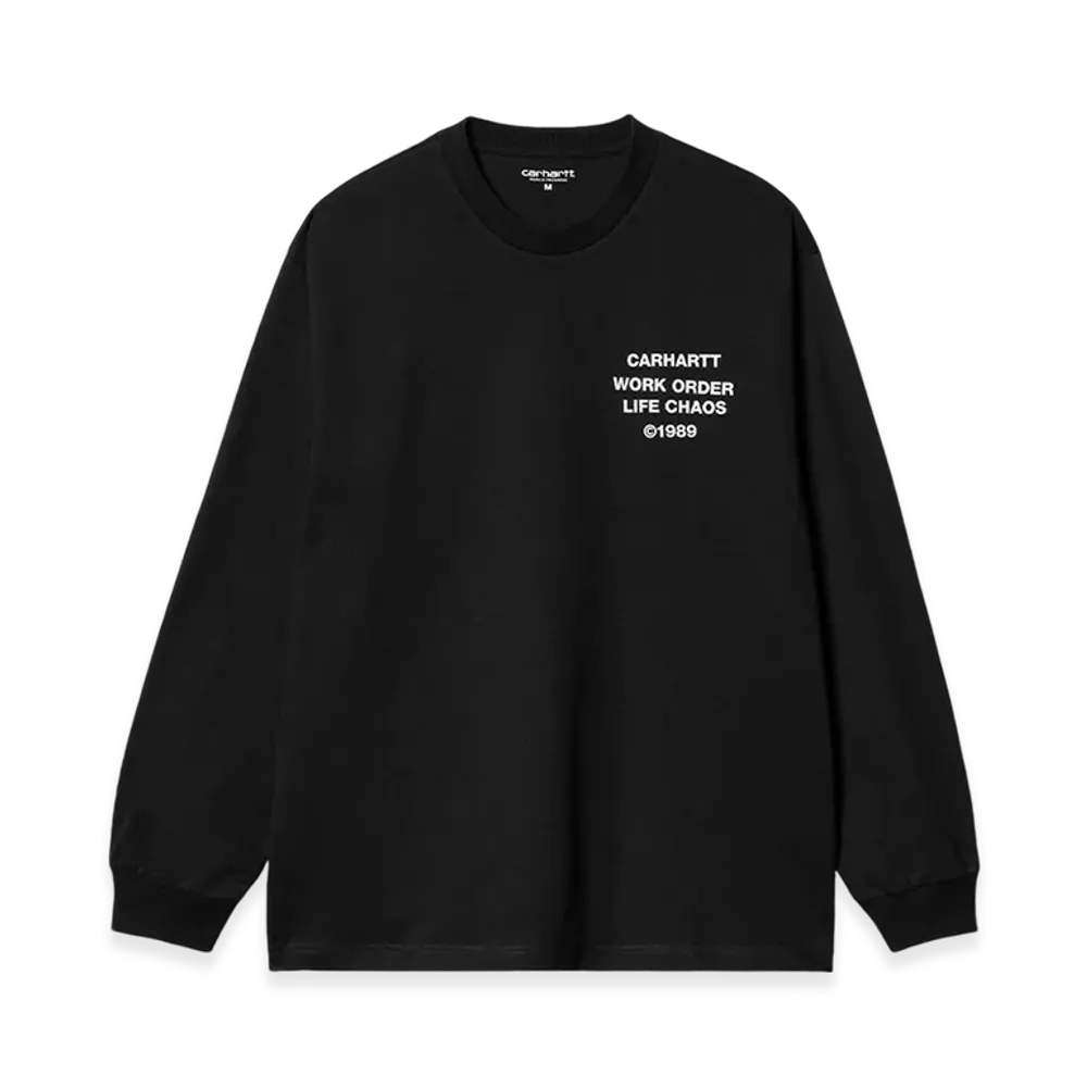 Carhartt WIP Reverse Hammer Long Sleeve T-Shirt "Black"