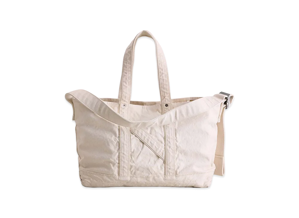 NICENESS L.Lesh Aged-Effect Shoulder Tote Bag "White"