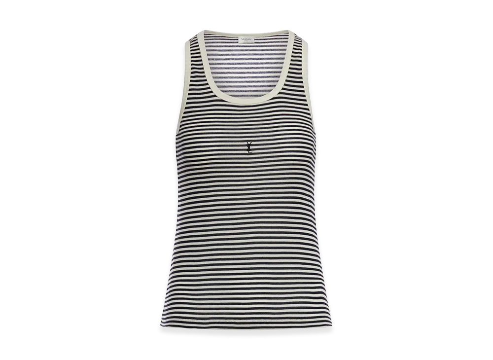 Saint Laurent Women's Cassandre Tank Top "Black"