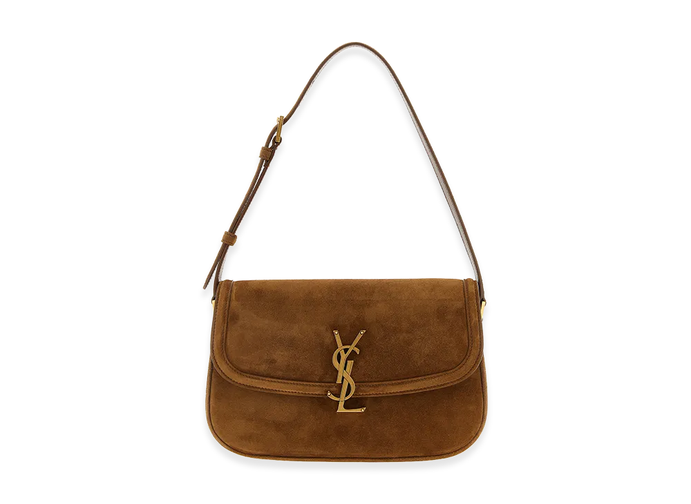 Saint Laurent Women's Solferino Medium Shoulder Bag "Brown"