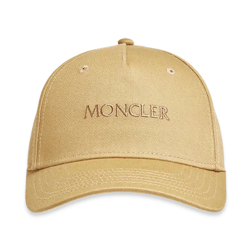 MONCLER Embroidered Logo Gabardine Baseball Cap "Beige"