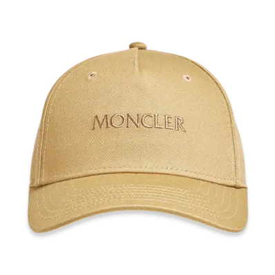 MONCLER Embroidered Logo Gabardine Baseball Cap "Beige"