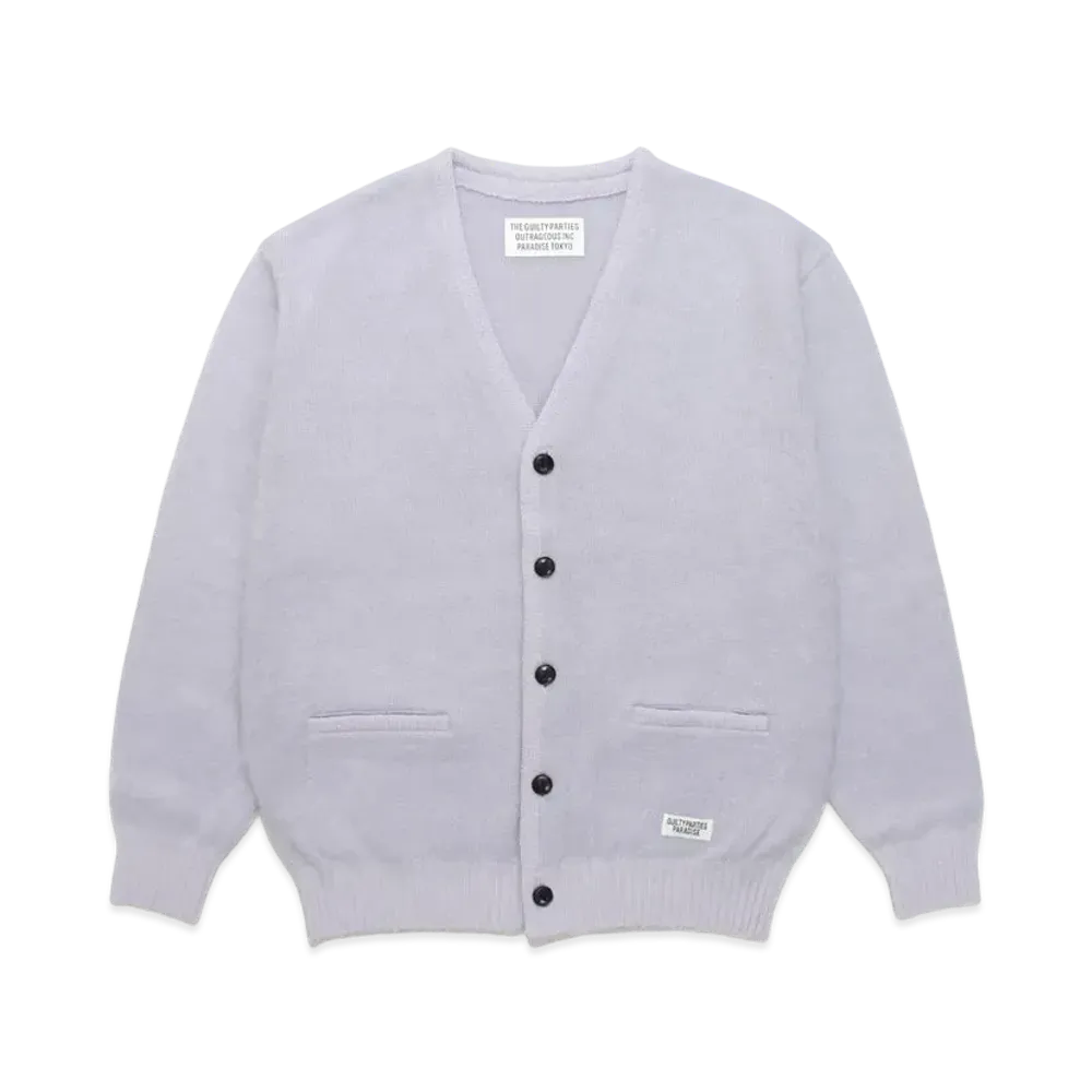WACKO MARIA MOHAIR KNIT CARDIGAN "Purple"