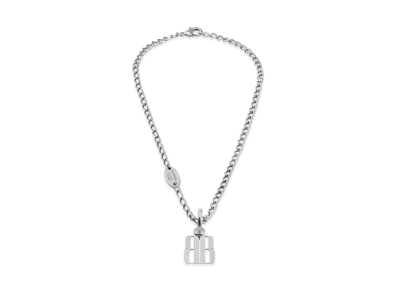 BALENCIAGA Nano Thin Necklace "Silver"
