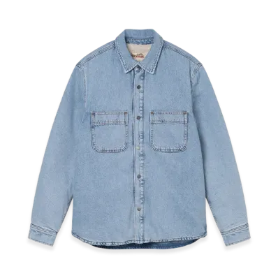Stussy Sherpa Lined Denim Shirt "Stone Wash"