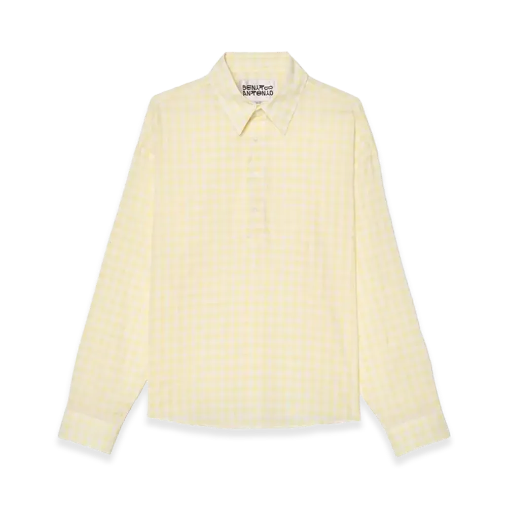 ZARA x Bad Bunny Benito Antonio Check Jacquard Polo Shirt "Print"