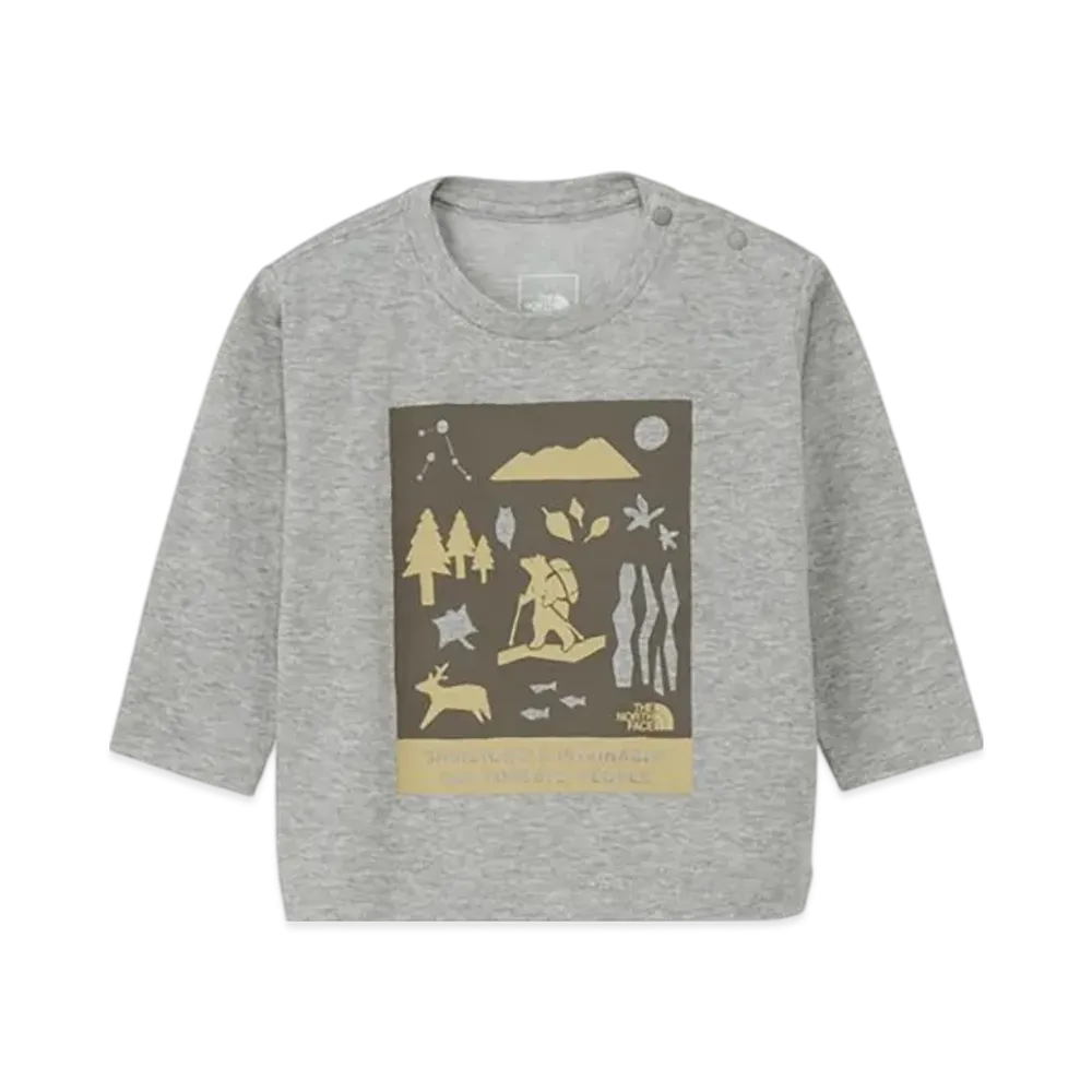 The North Face Baby Long Sleeve Shiretokotoko Tee "Mix Gray"