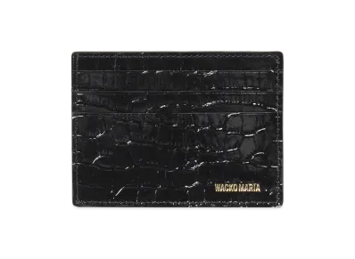 WACKO MARIA x Dormeuil Crocodile Embossed Leather Card Case "Black"
