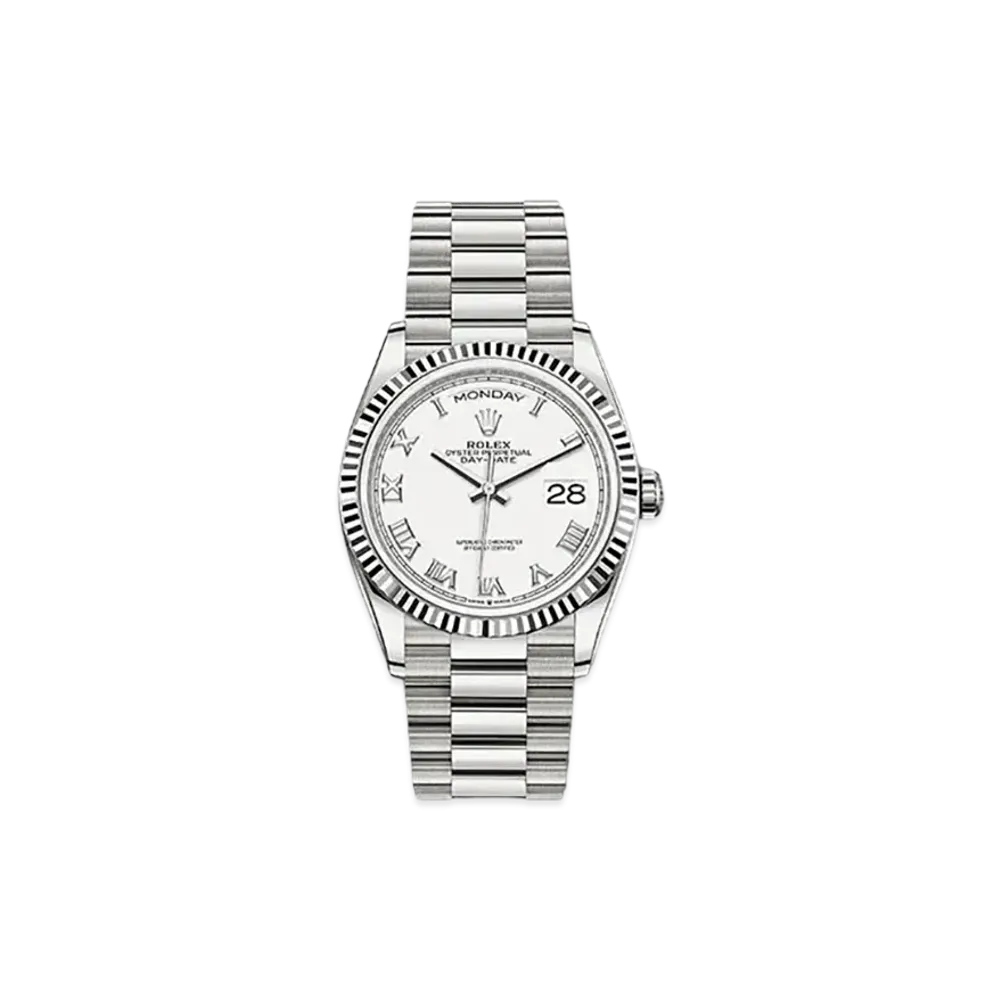 ROLEX Day-Date 36 White Dial 128239