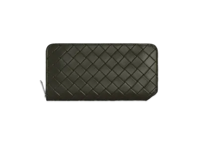 Bottega Veneta Intrecciato Stamp Zip Around Wallet "Camping"