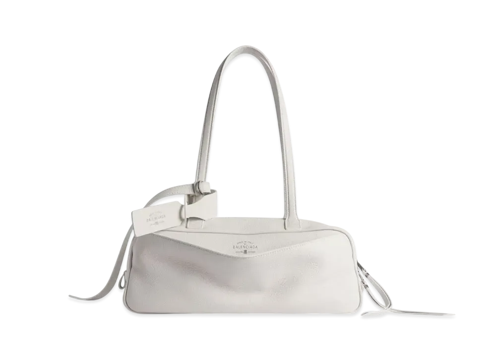 BALENCIAGA Carrie Small Bowling Bag "White"