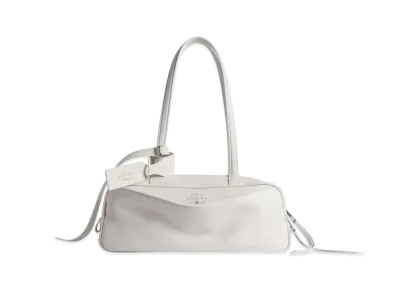 BALENCIAGA Carrie Small Bowling Bag "White"