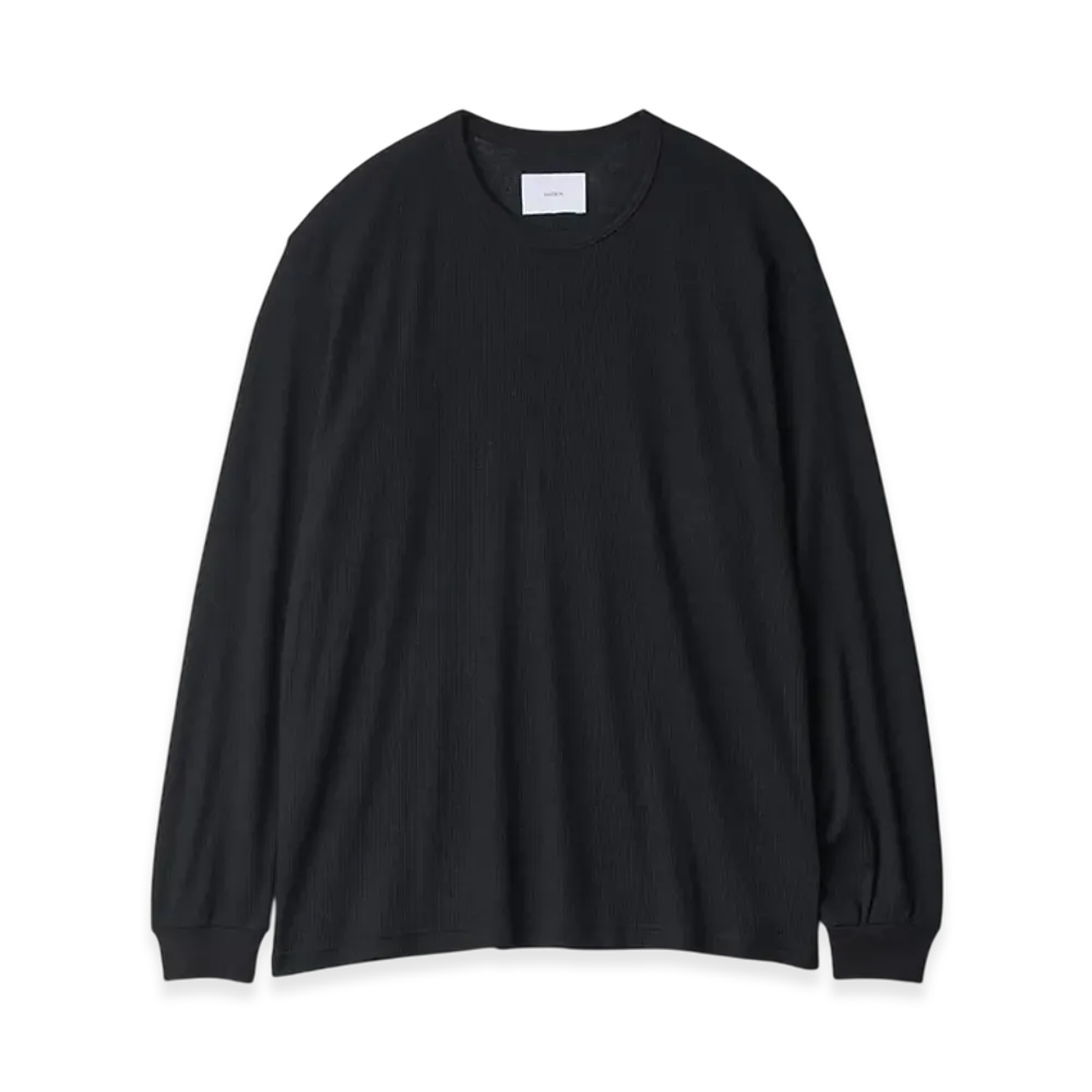 ssstein Fine Wool Oversized Long Sleeve Tee "Black"