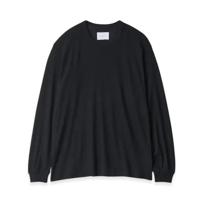 ssstein Fine Wool Oversized Long Sleeve Tee "Black"