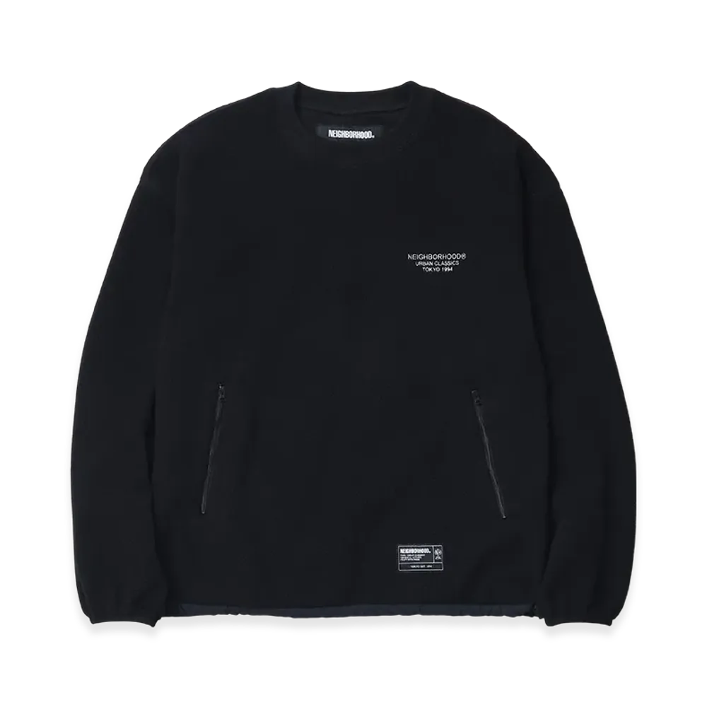 NEIGHBORHOOD Fleece Crewneck LS "Black"
