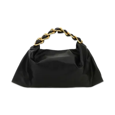 Burberry Women's Leather Medium Swan Handbag "Black"
