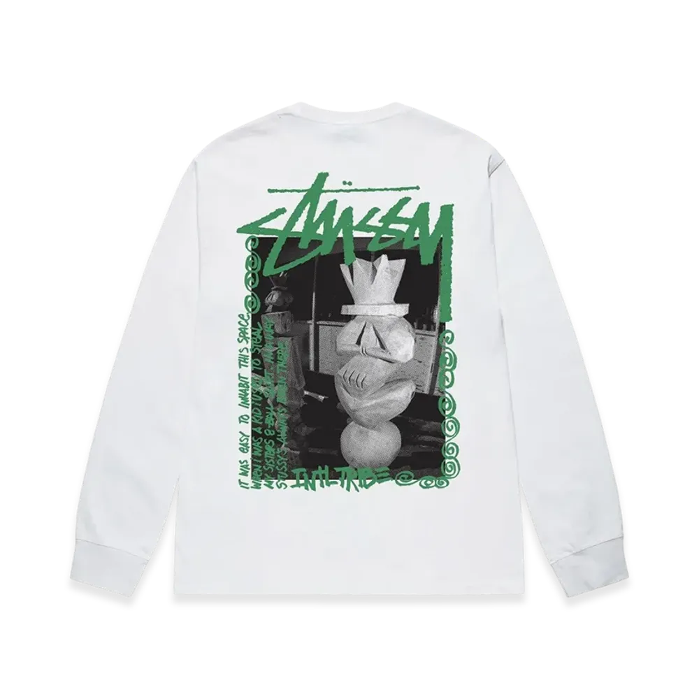 Stussy Landin LS Tee "White"
