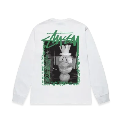 Stussy Landin LS Tee "White"