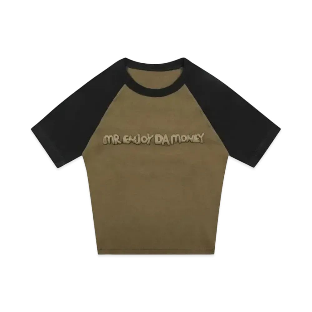 MR. ENJOY DA MONEY Women's Color inserted Shoulder Sleeves "Khaki"